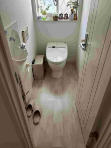 トイレ空間がすっきりするキャビネット付リフォレ 世田谷区U様邸 トイレ空間がすっきりするキャビネット付リフォレ 世田谷区U様邸